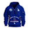 Dodgers Back To Back World Series 2025 Champions Quarter Zip Hoodie