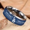 Dodgers Back To Back World Series Champions 2025 Silver Tungsten Ring 2