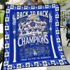 Dodgers Back To Back World Series Champions 24 25 Blanket 2