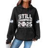 Dodgers Still Champions 2025 Print Waffle Hoodie 3