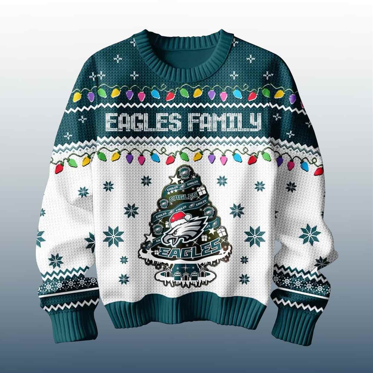 Eagles Family Have A Merry Christmas 2025 Ugly Sweater 2 Eagles Family Have A Merry Christmas 2025 Ugly Sweater 2