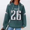 Eagles Saquon Barkley 26 Waffle Hoodie 2