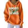Eagles Sundays Are For The Birds Print Pit Striped Hoodie 2