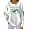 Eagles Sundays Are For The Birds Print Pit Striped Sweatshirt 2