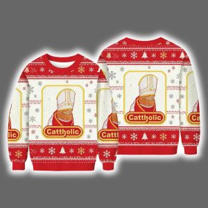 Cattholic Cat Funny Ugly Christmas Sweater