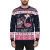 Flamingo I'm The Reason Santa Has A Naughty List Ugly Christmas Sweater