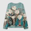 Formal Gathering of Ukiyo e Cat Nobles Christmas Ugly Sweater 3