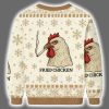 Fried Chicken 420 Smoking Meme Ugly Christmas Sweater 3