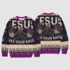 Funny Biblical Figure Has Your Back Ugly Christmas Sweater