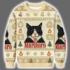 Funny Cat Smoking Cigarette Meme Ugly Christmas Sweater 2
