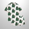 Funny Christmas Cat In Tree Costume Cute Holiday Satin Pajama Set 2