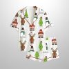 Funny Coquette Christmas Grnch Santa Reindeer Snowman Satin Pajama Set