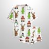 Funny Coquette Christmas Grnch Santa Reindeer Snowman Satin Pajama Set 2