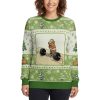 Funny Cute Rat Weightlifting Meme Ugly Christmas Sweater 3
