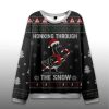 Funny Goose Honking Through The Snow Ugly Christmas Sweater