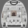 Funny Melancholy Cat You Only Live Once Thank Fcking God Ugly Christmas Sweater 2