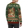 Funny Meowboro Smoking Cat Meme Green Ugly Christmas Sweater 2