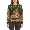 Funny Meowboro Smoking Cat Meme Green Ugly Christmas Sweater 3