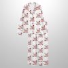 Funny Olaf Snowman Christmas Hot Cocoa Winter Holiday Satin Pajama Set 3