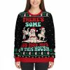 Funny Santa Theres Some Ho Ho Ho Ugly Christmas Sweater 3