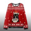 Funny Taking A Cat To Eat Ramen Ugly Christmas Sweater