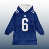 Giants Jaxson Dart 6 Signature Unisex Blanket Hoodie 2