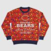 Go Bears Merry Christmas Lights Ugly Sweater 2