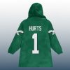 Go Birds Eagles Jalen Hurts 1 Unisex Blanket Hoodie 3