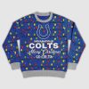 Go Colts Merry Christmas Lights Ugly Sweater