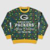 Go Packers Merry Christmas Lights Ugly Sweater