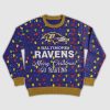 Go Ravens Merry Christmas Lights Ugly Sweater