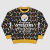 Go Steelers Merry Christmas Lights Ugly Sweater 2