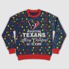 Go Texans Merry Christmas Lights Ugly Sweater