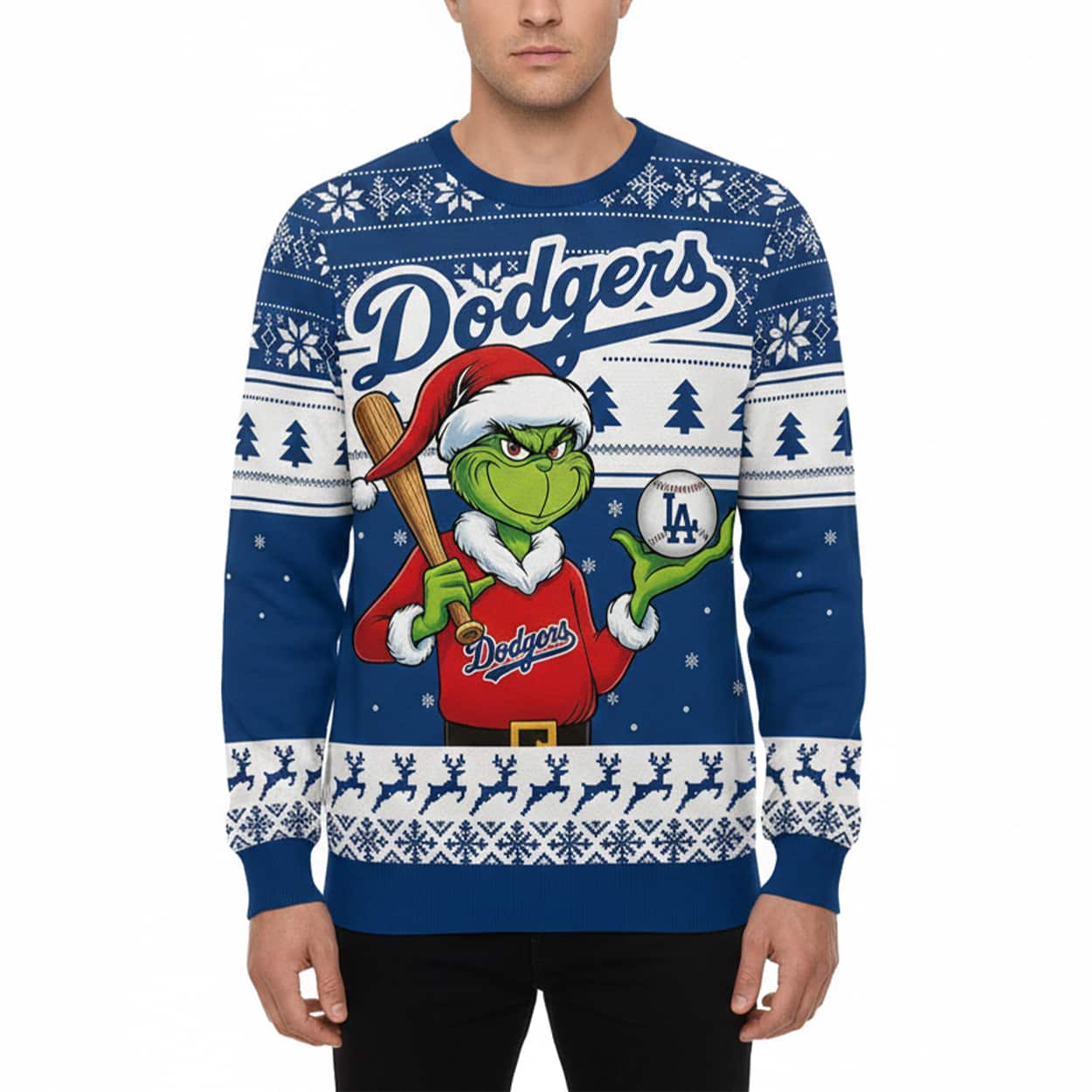 Grnch Dodgers Ugly Christmas Sweater Grnch Dodgers Ugly Christmas Sweater
