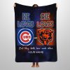 He Loves Cubs She Loves Bears Customized Blanket