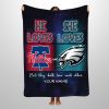 He Loves Phillies She Loves Eagles Customized Blanket