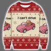I Cant Drive Funny Hamster Meme Ugly Christmas Sweater 2