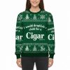 I Would Dropkick A Child For A Cigar Cigarette Ugly Christmas Sweater 3
