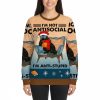 Im Not Antisocial Black Cat Meme Ugly Christmas Sweater 3