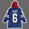 JD 6 New York Football Signature Unisex Blanket Hoodie 3