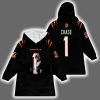 JaMarr Chase 1 Cincinnati Football Unisex Blanket Hoodie 2