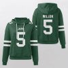 Jets Garrett Wilson 5 Waffle Hoodie