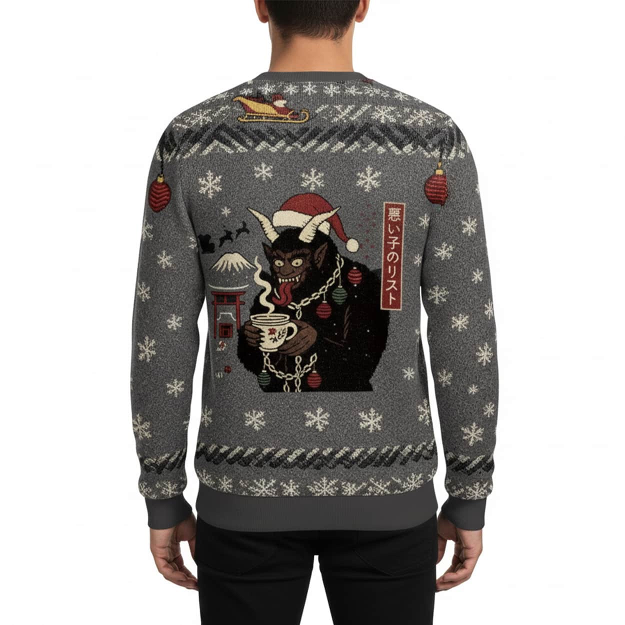 Krampus Christmas Naughty List Funny Ugly Christmas Sweater 2 Krampus Christmas Naughty List Funny Ugly Christmas Sweater 2