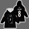 L.J 8 Baltimore Football Unisex Blanket Hoodie