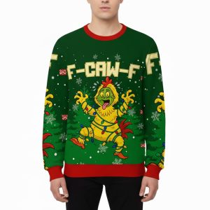 Grnch F-Caw-F Chicken Ugly Christmas Sweater