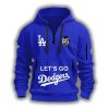 Lets Go Dodgers World Series 2025 9x Champions Quarter Zip Hoodie 2