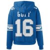 Lions Jared Goff 16 Waffle Hoodie 3