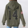 Lions Veterans Day St Brown 14 Waffle Hoodie 3