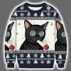 Little Kitten Funny Smoking Ugly Christmas Sweater 2