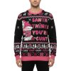 Naughty Santa Thinks You're A Cunt Pink Ugly Christmas Sweater